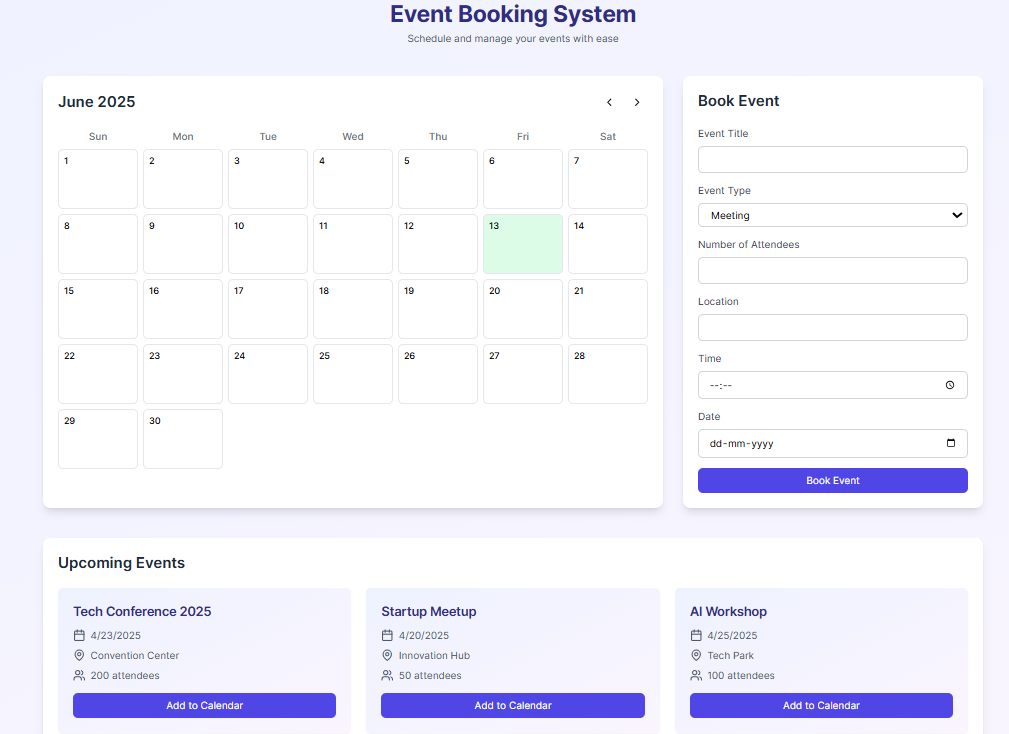 Event Booking System